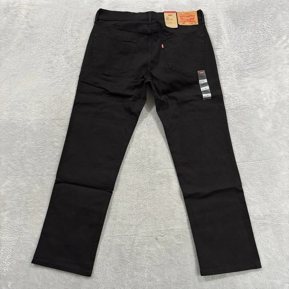 Levi's 505 Jeans Mens 32x30 Straight Mid Rise Premium Soft Twill Normcore Black